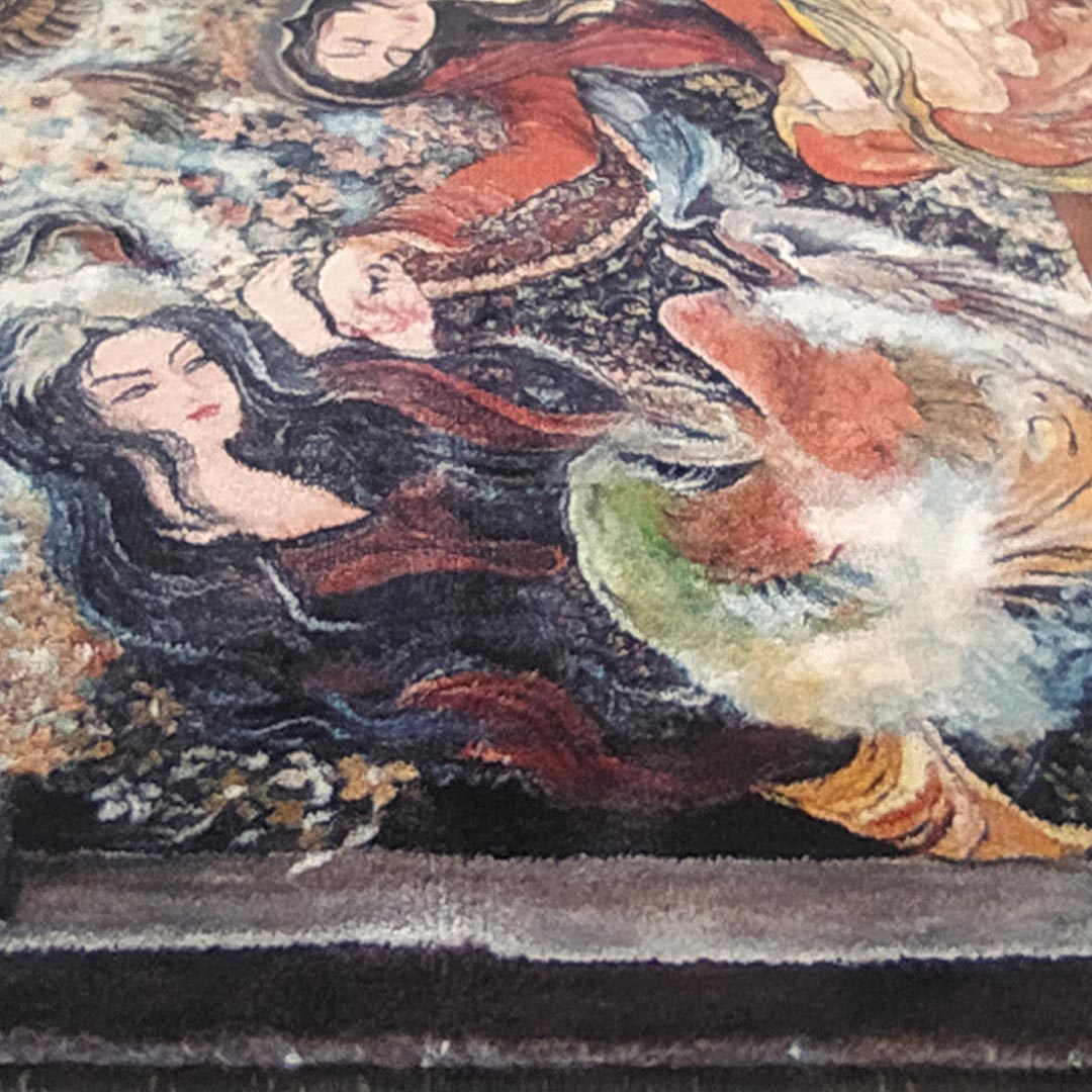 تابلو فرش مینیاتوری طرح زنان قالی باف