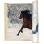 تابلو فرش طرح تک اسب در برف